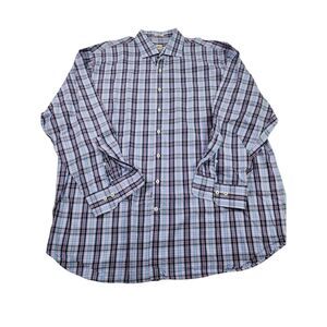 Peter Millar Mens XXL‎ 2XL Plaid Long Sleeve Button Front Shirt
